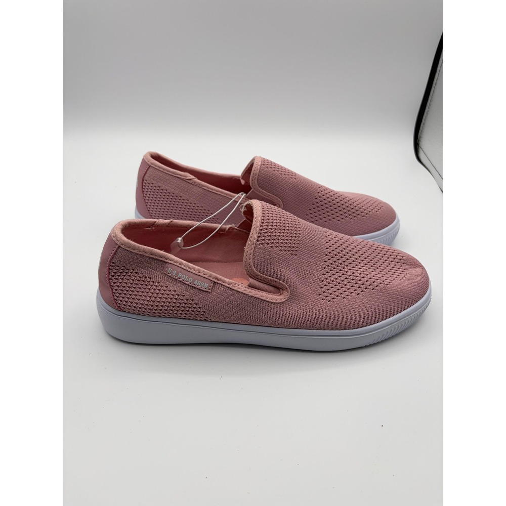 U.S. Polo Assn. Slip On Shoes Womens Size 10 Pink Knit Casual Comfort Sneakers